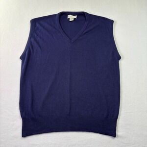 Men's Arnold Palmer Vintage Navy Blue Sweater Vest‎ Size Large Golf, Grandpacore